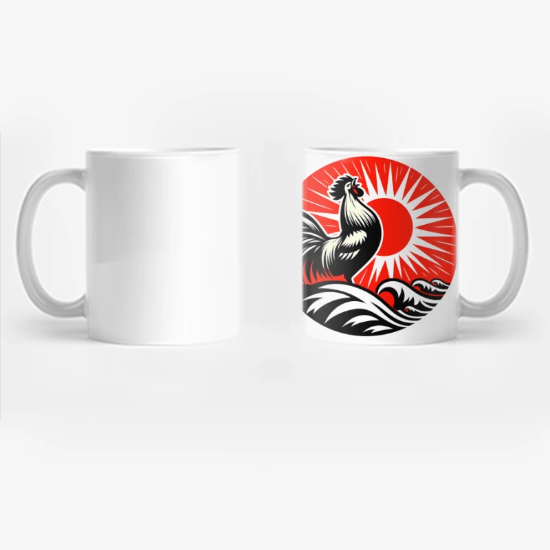 Rooster in Sunrise Coffee Mug