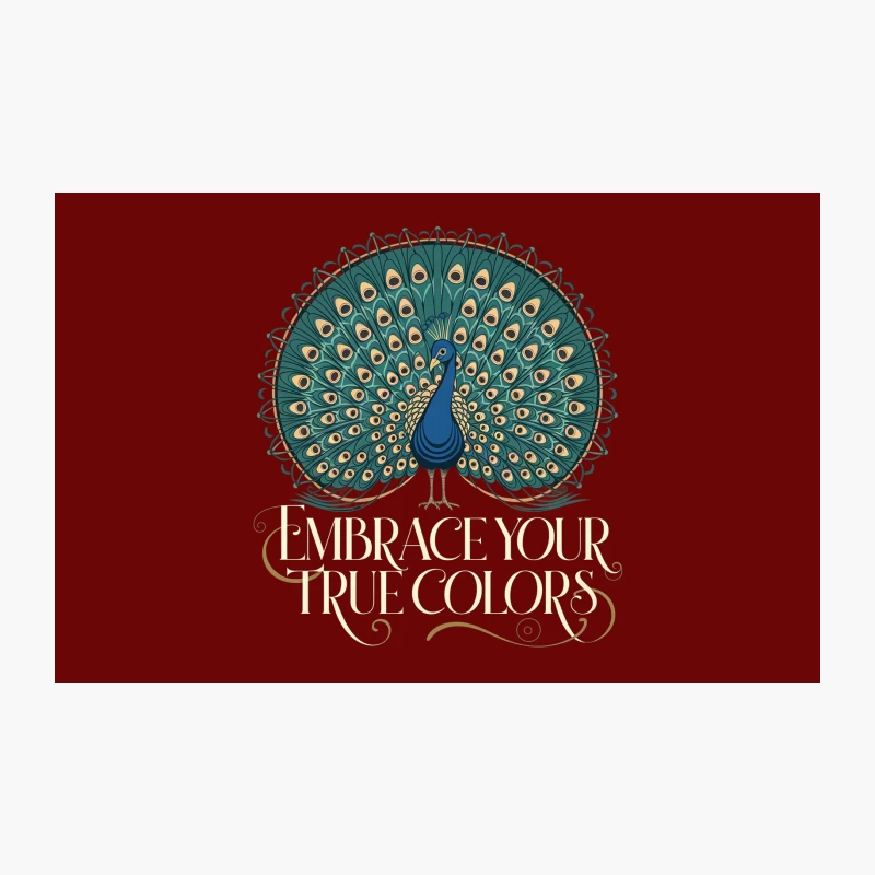 Colorful Peacock Illustration: Embrace Your True Colors Travel Mug