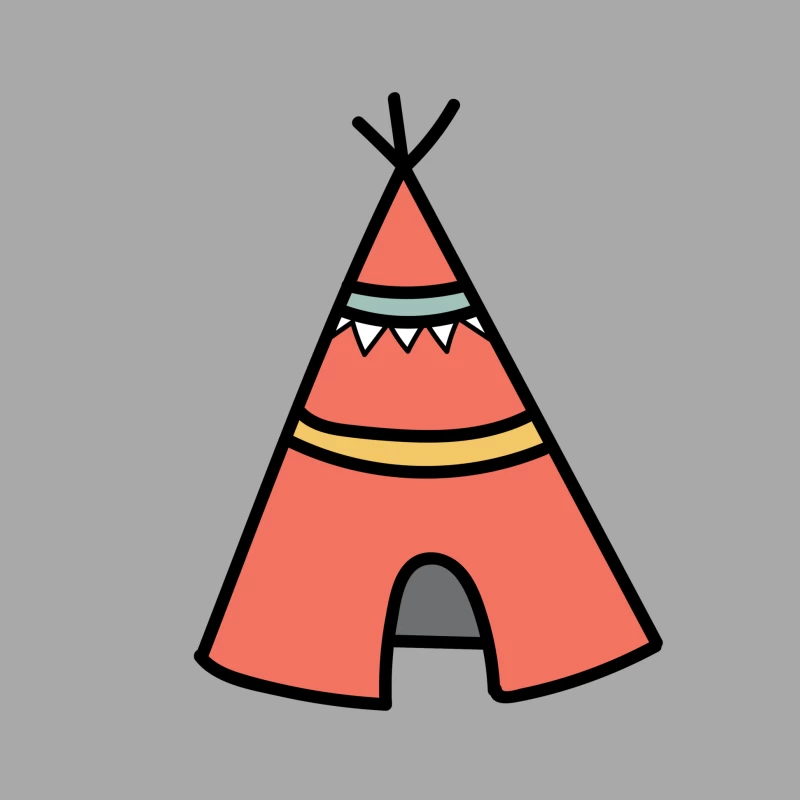 Tente tipi colorée Homme Sweat à capuche