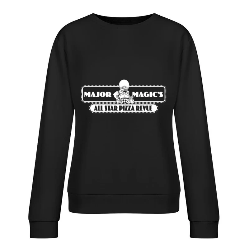 Major Magic's All Star Pizza logo Female Pullover Sweatshirt