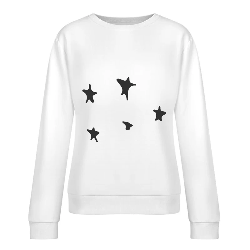 Étoiles abstraites noires Femme Sweat-shirt à enfiler