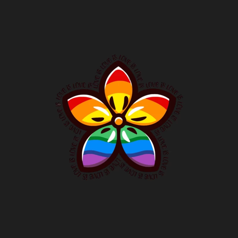 Blume mit Regenbogenfarben und Botschaft Herren Tanktops