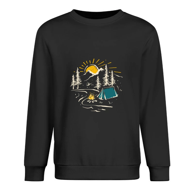Zelten in der Natur unter der Sonne Herren Pullover Sweatshirt