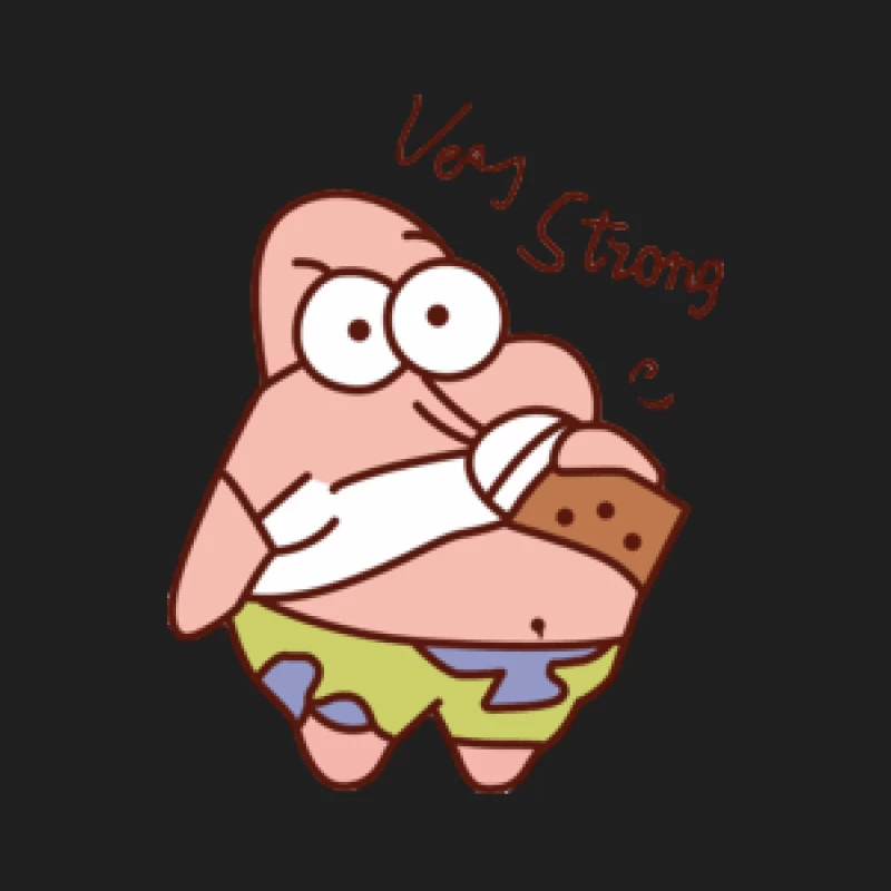 Starker Cartoon-Charakter mit Keks Herren Tanktops