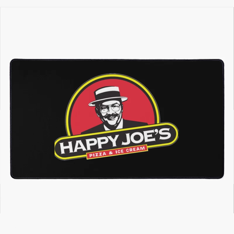 Happy Joe's Pizza & Ice Cream Vintage Restaurant Logo Desk Mat