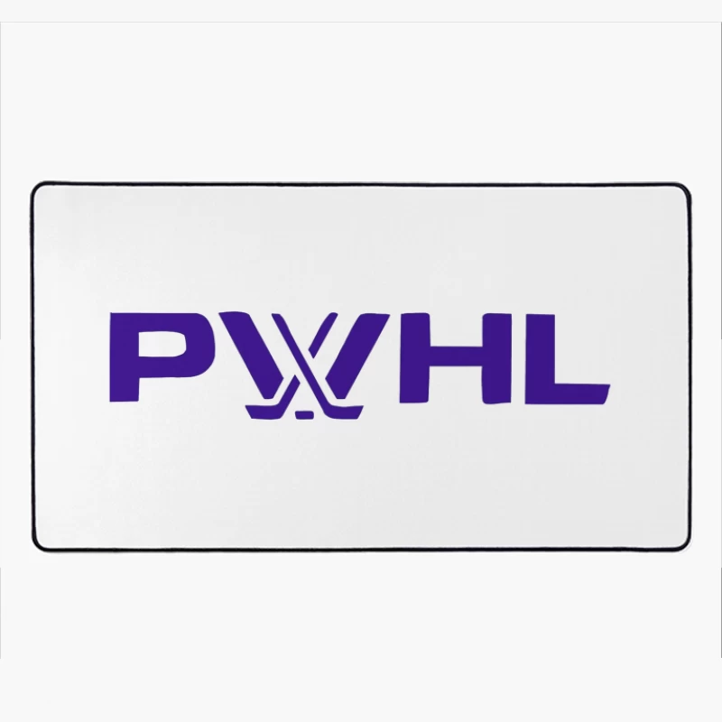 PWHL (Premier Women's Hockey League) Logo in Purple Desk Mat