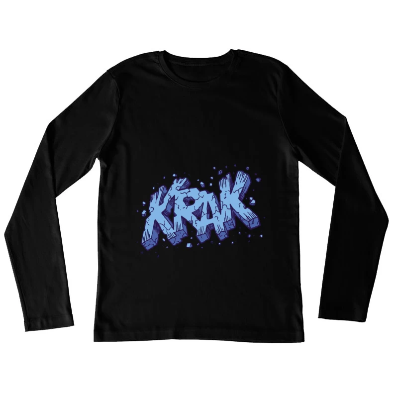 Comic-Stil Textexplosion Damen Langarm T-Shirt