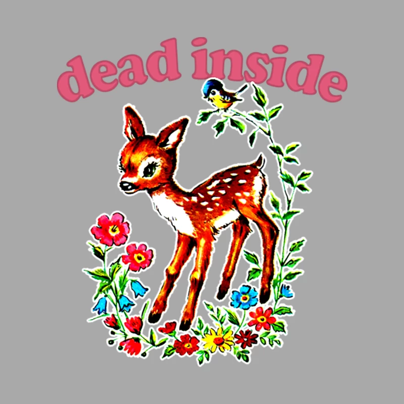 Dead Inside  Existentialist Meme Design Female Pullover Hoodie