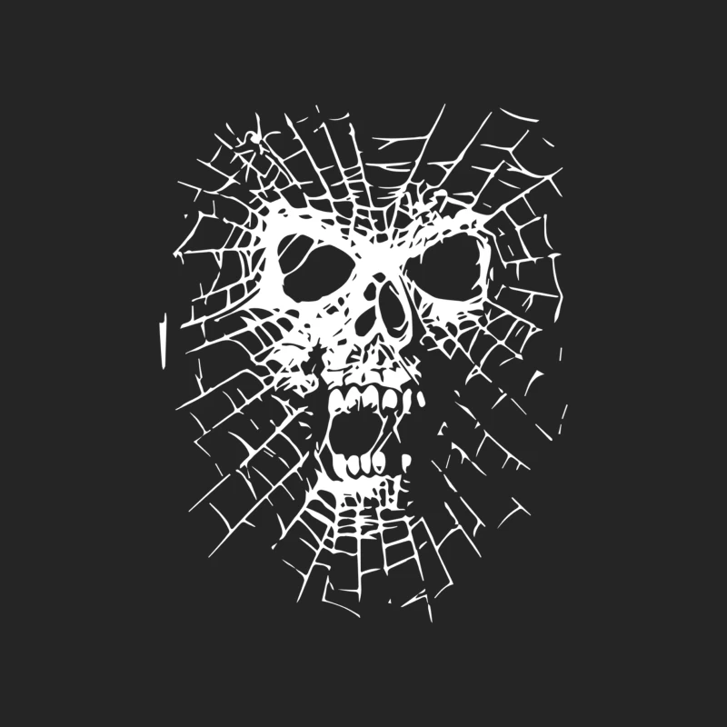 Skull Biker Chopper Skull Goth Emo Metal Punk Spider Web Female Pullover Sweatshirt