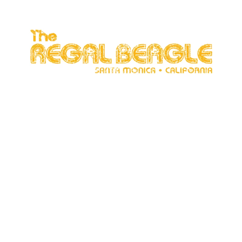 Retro Yellow Logo for The Regal Beagle Restaurant in Santa Monica Tapestry
