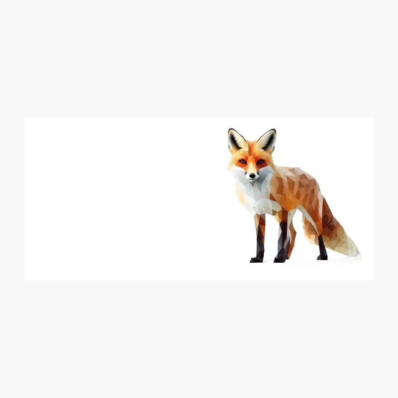 fox geometric illustration wildlife art digital art animal Coffee Mug