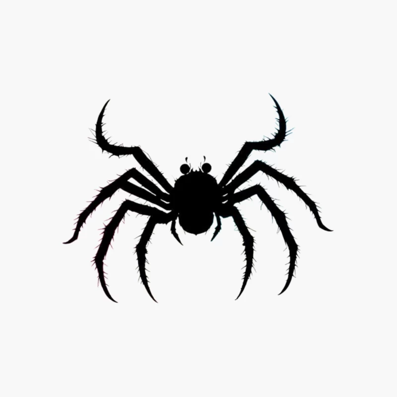 Menacing Spider Silhouette in Black Cotton Tote Bag