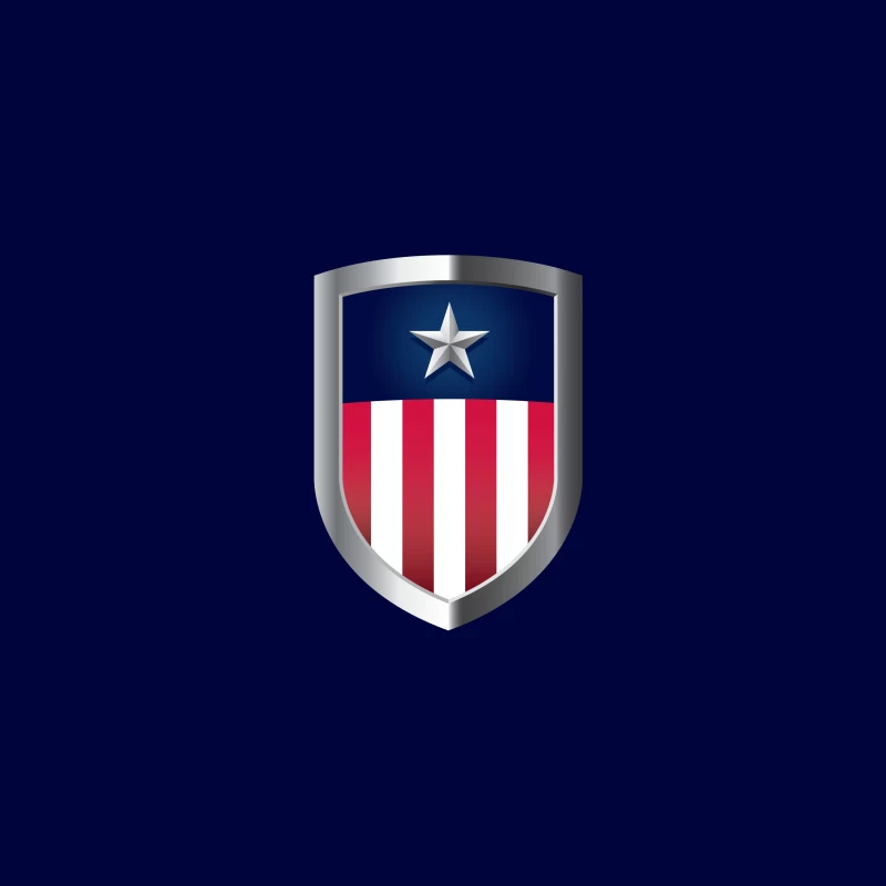 Star and Stripes Shield Desk Mat