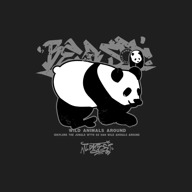 Panda-Graffiti: Wilde Tiere im Dschungel Herren Tanktops