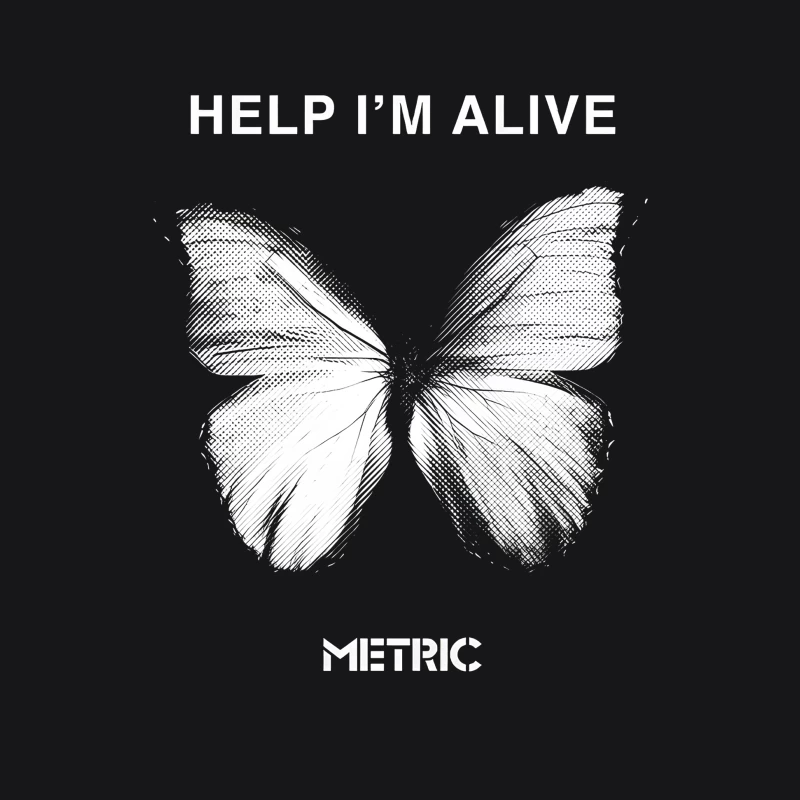 Metric Help I'm Alive Butterfly Female Pullover Hoodie