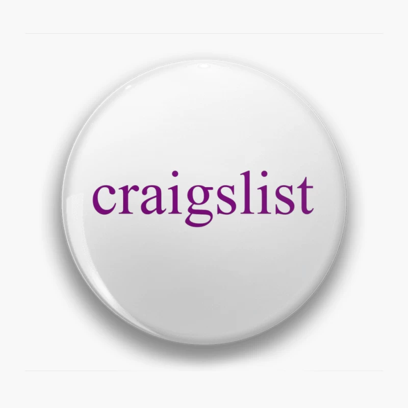 Craigslist Purple Logo Design Pin