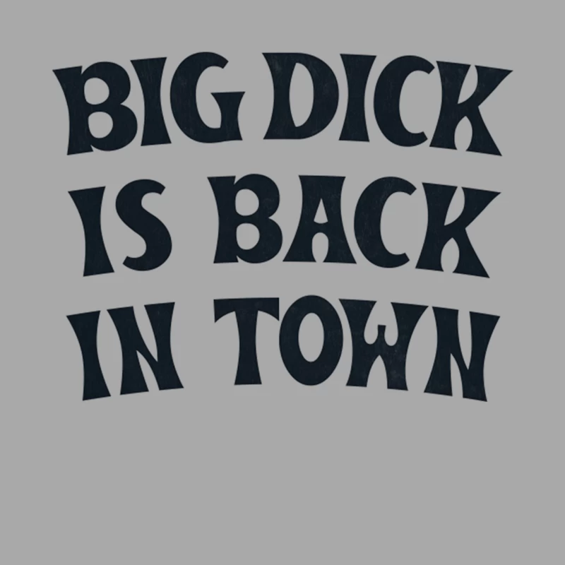 BIG DICK IS BACK IN TOWN Male Pullover Hoodie