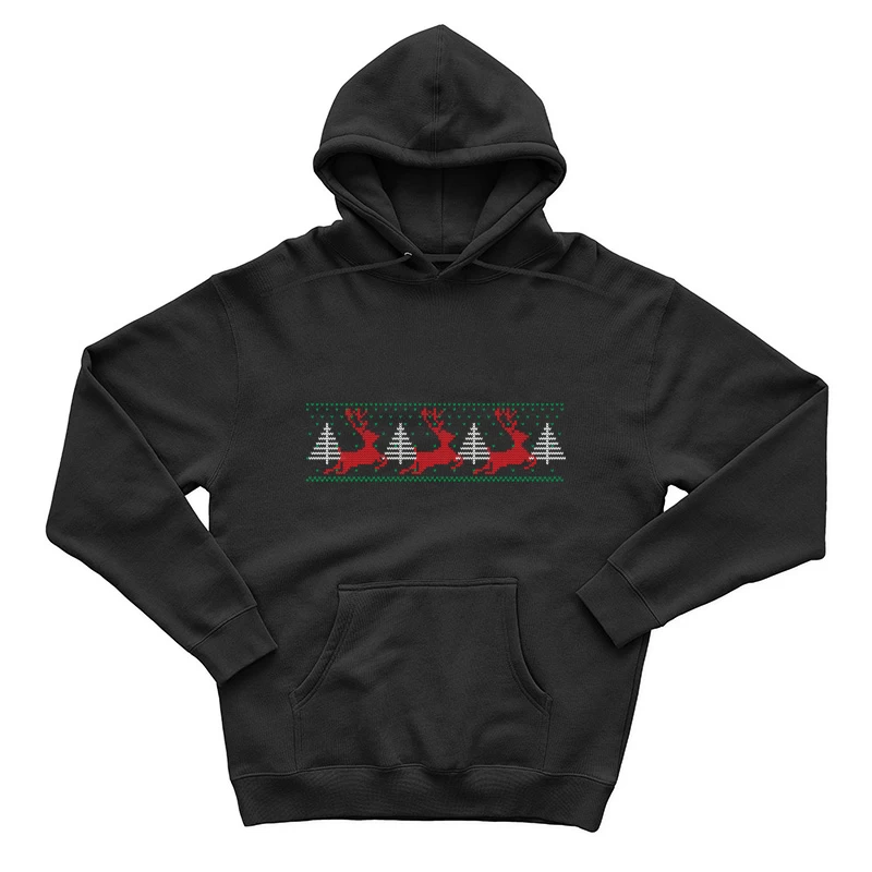 Motif de Noël avec rennes et arbres Homme Sweat à capuche