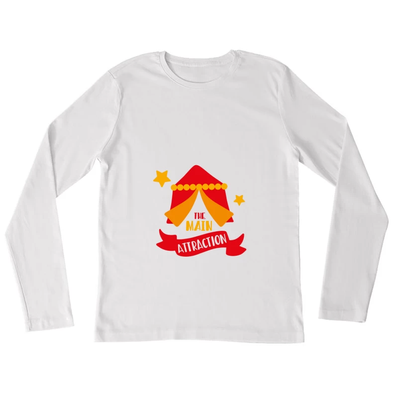 Design de chapiteau avec étoiles Femme Manches Longues T-Shirt