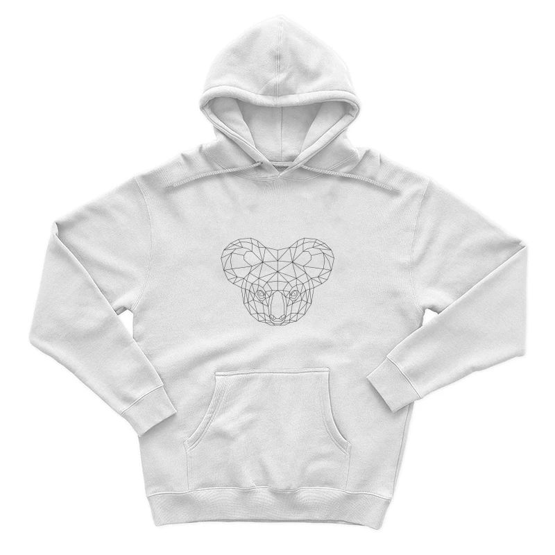 Geometrisches Tierkopfdesign im Drahtgitter-Stil Herren Pullover Hoodie