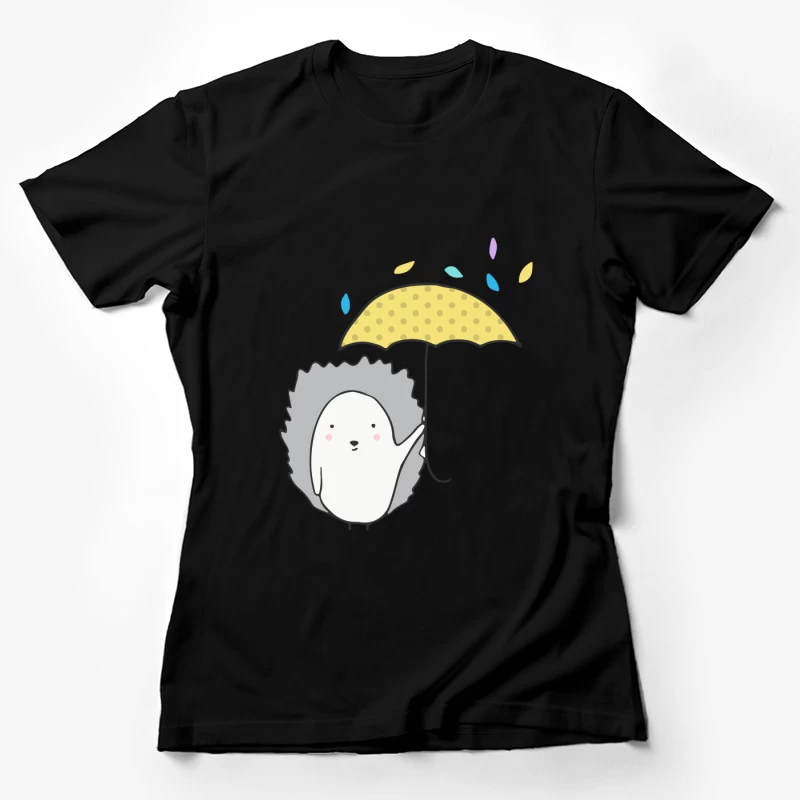 Hérisson mignon sous parapluie Femme T-Shirt