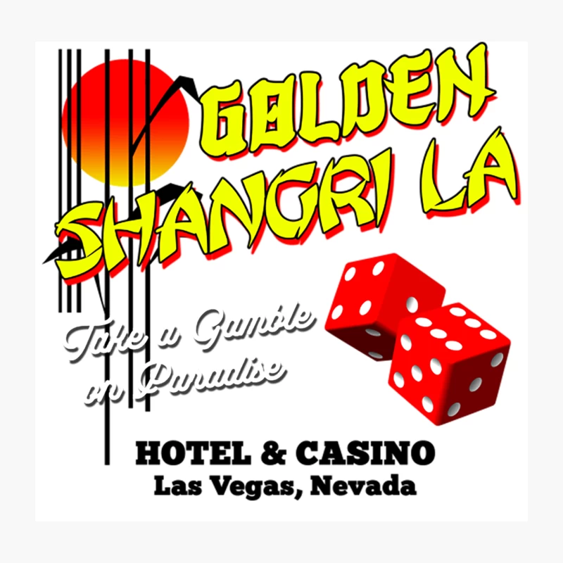Golden Shagri La Hotel and Casino from The Cooler Throw Pillow