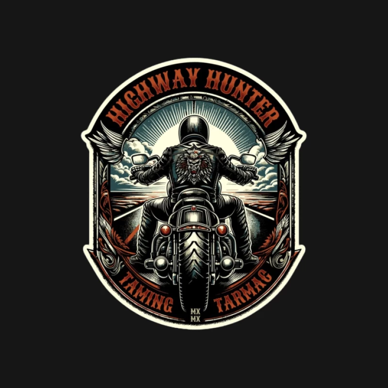 Motorradfahrer auf der Autobahn Herren T-Shirt