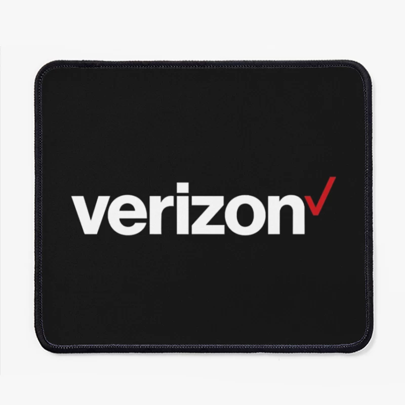 Verizon Corporate Logo with Red Checkmark Mouse Pad