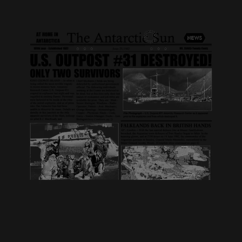 Antarctic Disaster and Falklands War: Historical Newspaper Headlines Mouse Pad