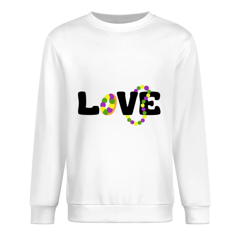 Motif d'amour coloré pour Mardi Gras Homme Sweat-shirt à enfiler