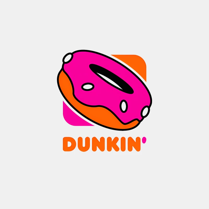 Dunkin' Brand Logo with Pink and Orange Donut Male Tank Top