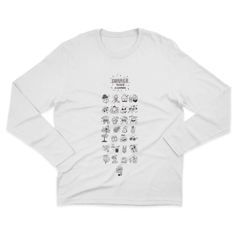 Sommerzeit Eiskrem Sammlung Herren Langarm T-Shirt