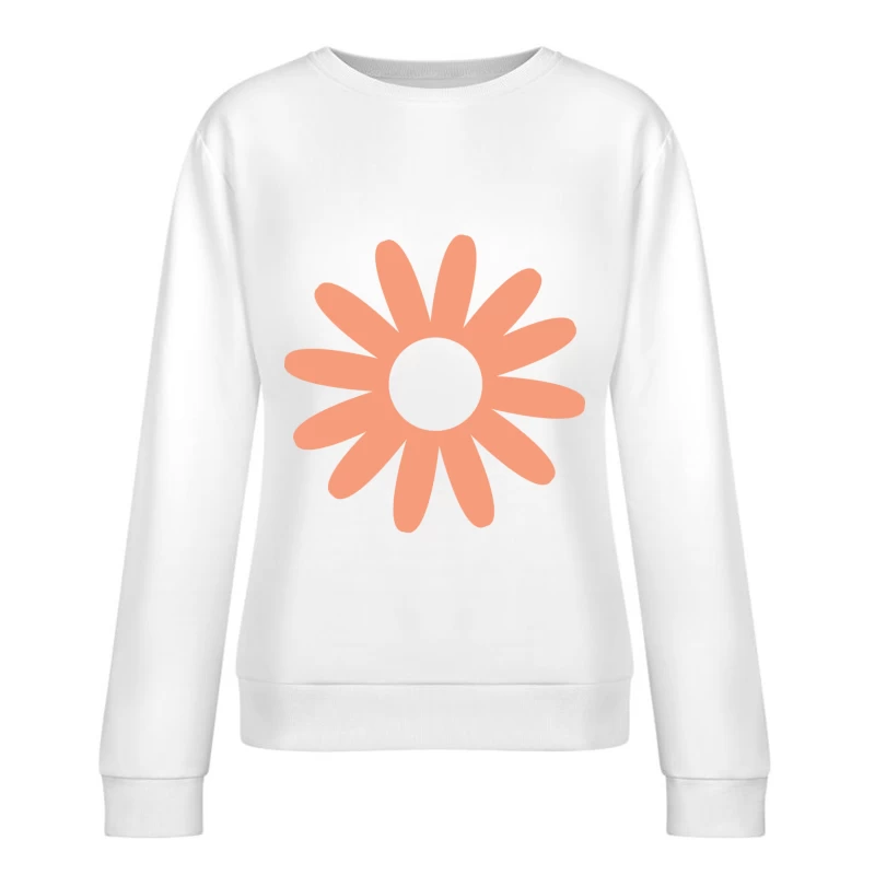 Designer graphique fleur orange Femme Sweat-shirt à enfiler