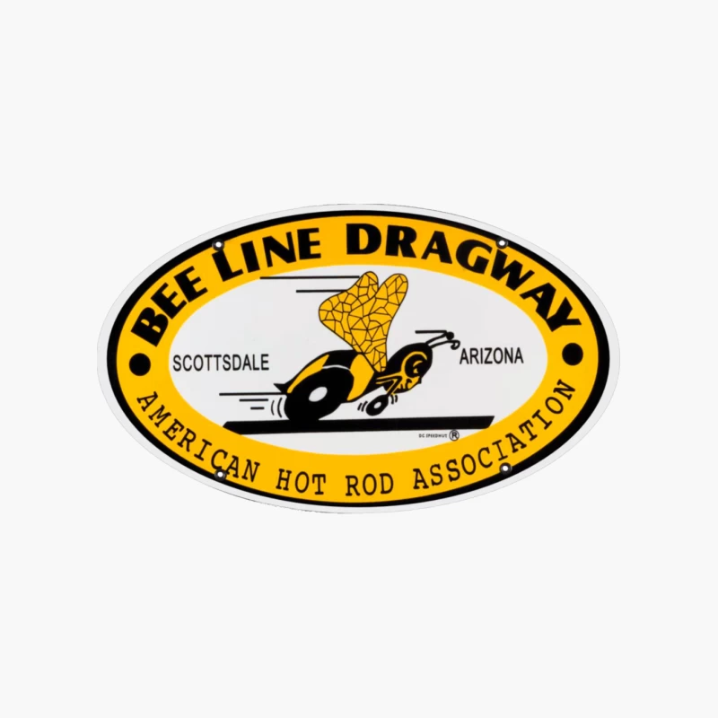 Bee Line Dragway Vintage Cotton Tote Bag