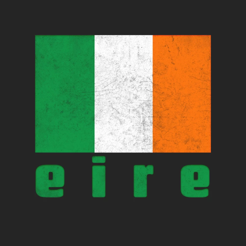 Eire  Irish Flag Retro Style Design Male Pullover Sweatshirt