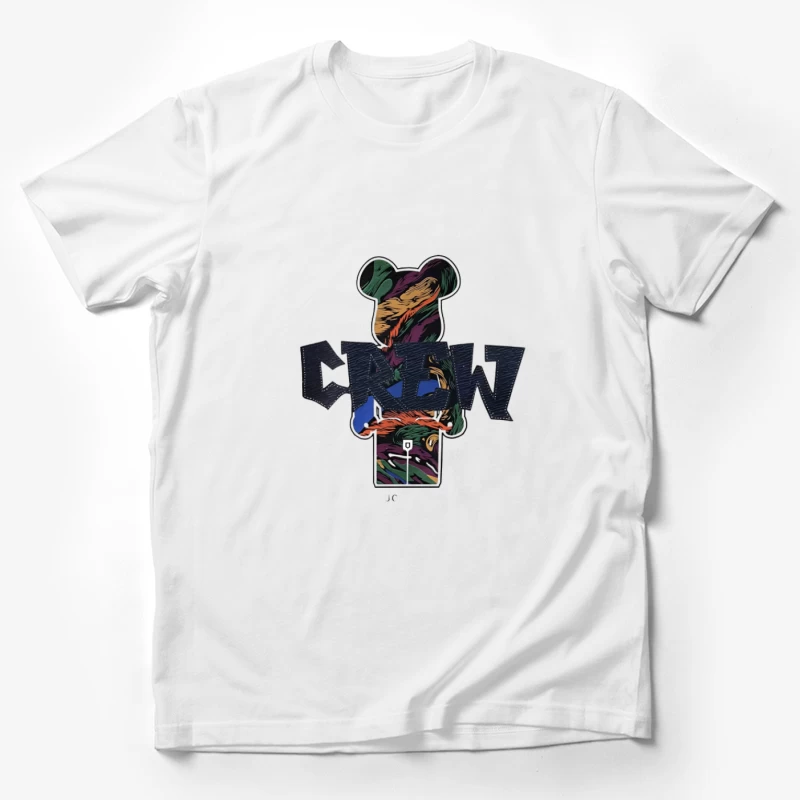 Bunter CREW Bär Illustration Herren T-Shirt