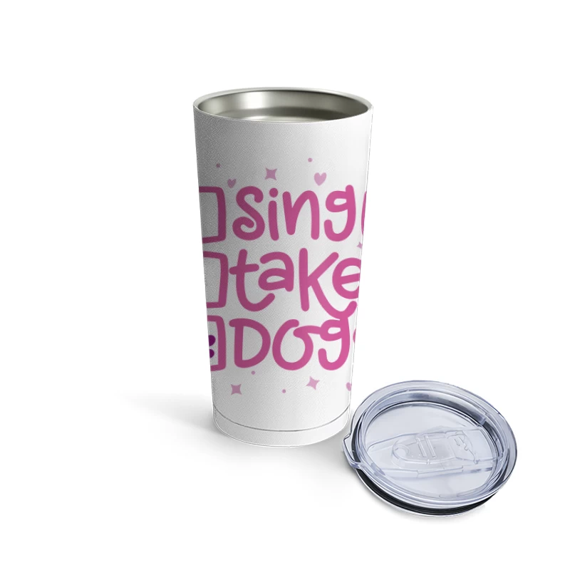 Single? Taken? Dogs! Travel Mug