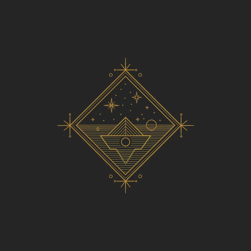 Celestial Pyramid: Minimalist Geometric Line Art Female Pullover Sweatshirt
