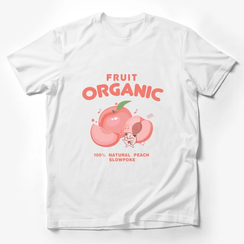 Natürlicher Pfirsich Spaß Herren T-Shirt