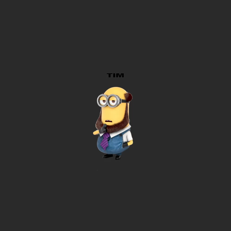 Bearded Minion Tim in Business Attire Baseball Cap