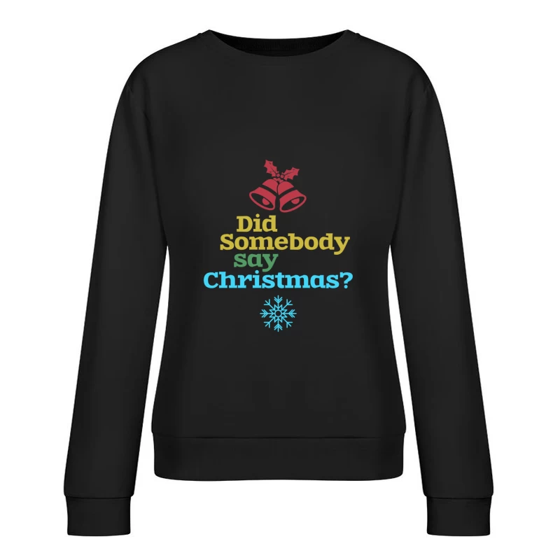 Esprit de Noël avec cloches et flocon Femme Sweat-shirt à enfiler
