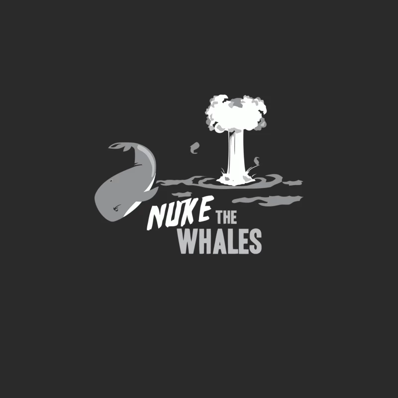 Whale and Nuclear Explosion Graphic Design Baseball Cap