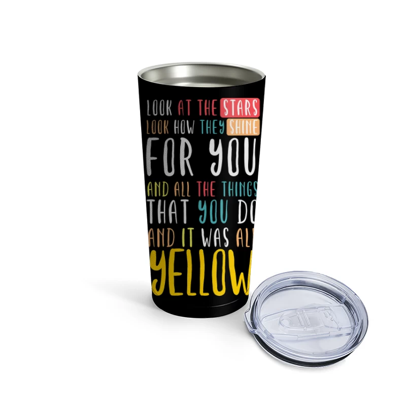 Coldplay Yellow Travel Mug