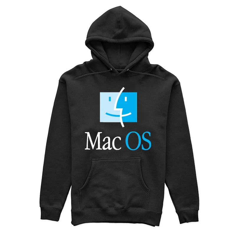 MacOS Operating System Logo in Blue and White Female Pullover Hoodie