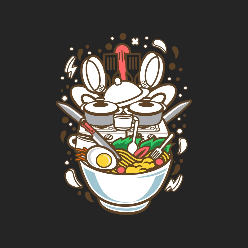 Bol de Ramen Artistique Homme Sweat-shirt à enfiler
