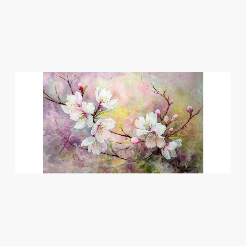 Delicate Cherry Blossoms: A Watercolor Spring Symphony Coffee Mug