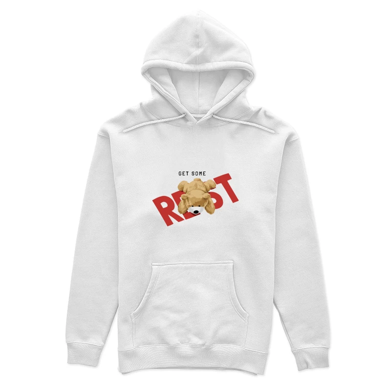 Teddybär auf REST Schriftzug Damen Pullover Hoodie