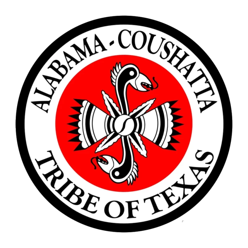 Alabama-Coushatta Tribe of Texas Official Seal Logo Pin