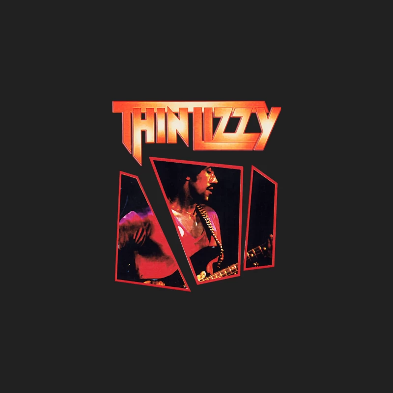 Thin Lizzy Vintage Concert Album Art with Red Typography Bucket Hat