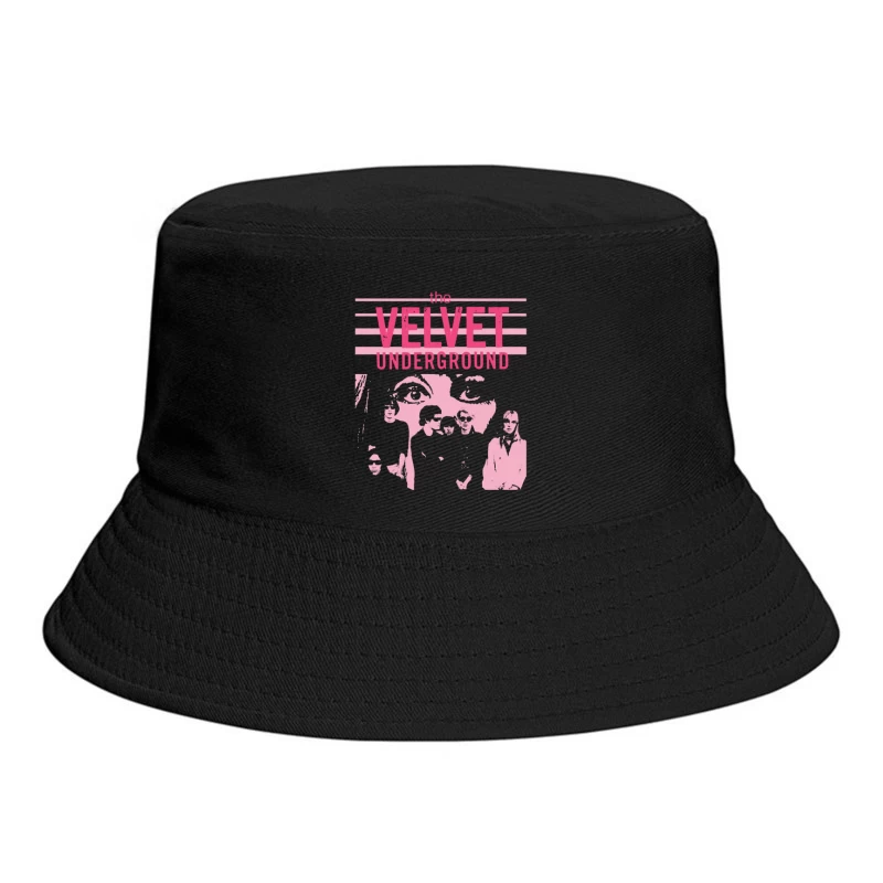 The Velvet Underground Vintage Pink Album Art Design Bucket Hat